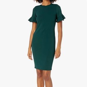 Calvin Klein Women's Short Flutter Sleeved Sheath Dress. Size 6